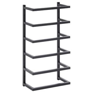 vidaXL Handtuchst&auml;nder Schwarz 24x12x48 cm Stahl