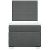vidaXL Boxspringbett mit Matratze Dunkelgrau 80x200 cm Stoff
