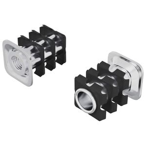 vidaXL Gewinderohr Einsatz 2 pcs Schwarz und Silber Verzinkter Stahl