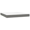 vidaXL Boxspringbett mit Matratze Dunkelgrau 200x200 cm Stoff