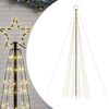 vidaXL LED Weihnachtsbaum mit Erdspie&szlig;en 1534 LEDs Warmwei&szlig; 500 cm
