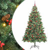 vidaXL K&uuml;nstlicher Weihnachtsbaum Gr&uuml;n 240 cm PVC und Metall