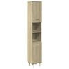 vidaXL Badschrank Sonoma-Eiche 30,5x30x179 cm Holzwerkstoff