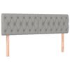 vidaXL Kopfteile Hellgrau 144x7x78/88 cm Stoff