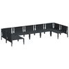 vidaXL Gartensofa-set mit Kissen 7 pcs Schwarz Stahl