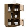 vidaXL Highboard Honigbraun 74x35x117 cm Massivholz Kiefer