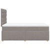 vidaXL Boxspringbett mit Matratze Taupe 120x190 cm Stoff