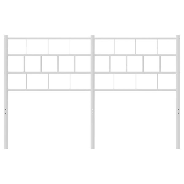 vidaXL Kopfteil Metall Wei&szlig; 150 cm