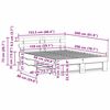 vidaXL Bettrahmen Wachsbraun 150 x 200 cm Massives Kiefernholz