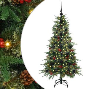 vidaXL K&uuml;nstlicher klappbarer Weihnachtsbaum Gr&uuml;n 120 cm PE und PVC