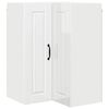 vidaXL Wand-Eckschrank PORTO Hochglanz Wei&szlig; 57 x 57 x 80 cm