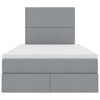 vidaXL Aufbewahrungsbett mit Matratze Hellgrau 120 x 200 cm Polyester