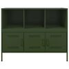 vidaXL Sideboard Olivgr&uuml;n 100,5x39x79 cm Stahl