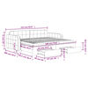 vidaXL Tagesbett Ausziehbar mit Schubladen Hellgrau 90x190 cm Samt