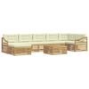 vidaXL Outdoor-Sofagarnitur 8 stk. Wei&szlig; und Creme Polyester