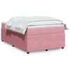 vidaXL Boxspringbett mit Matratze Rosa 120x200 cm Samt