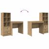 vidaXL Schreibtisch mit Schubladen 2 pcs Artisan-Eiche