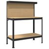 vidaXL Werkbank Schwarz 114 x 54 x 145 cm Sperrholz und Metall