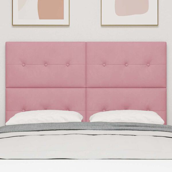 vidaXL Kopfteil mit Kopfteil Rosa 160 cm Kunstleder