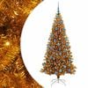 vidaXL Weihnachtsbaum mit 300 LEDs mit St&auml;nder Gold 180 cm PET