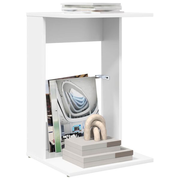 vidaXL Beistelltisch Wei&szlig; 40 x 38 x 62,5 cm Holzwerkstoff