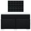 vidaXL Boxspringbett mit Matratze Schwarz 120x190 cm Stoff