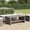 vidaXL Couchtisch Grau 100x50x40 cm Poly Rattan