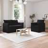 vidaXL Sofa 2 pcs Schwarz