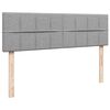 vidaXL Ottoman-Bett mit Matratze Hellgrau 140x190 cm Stoff