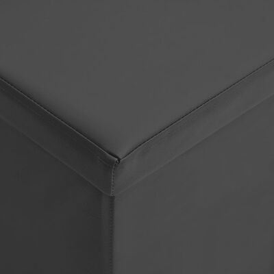 vidaXL Faltbare Sitzbank mit Stauraum Grau PVC
