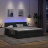 vidaXL Ottoman-Bett mit Matratzen & LEDs Schwarz 180x200 cm Stoff
