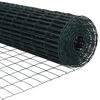 vidaXL Zaun mit Pfosten Gr&uuml;n 1,4 x 10 m Stahl und PVC