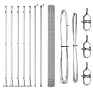 vidaXL Geschwei&szlig;ter Drahtzaun mit Betonfundament 10 x 1,6 m (B x H)