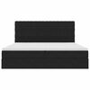 vidaXL Aufbewahrungsbett mit Matratze Schwarz 200 x 200 cm Samt
