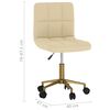 vidaXL Esszimmerstuhl Drehbar Creme Samt