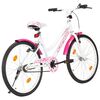 vidaXL Kinderfahrrad 24 Zoll Rosa und Weiß