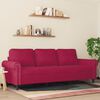 vidaXL 3-Sitzer-Sofa Weinrot 180 cm Samt