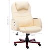 vidaXL B&uuml;rostuhl Creme Kunstleder