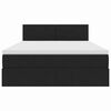 vidaXL Bett mit Stauraum und LED Schwarz 140 x 200 cm Samt