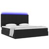 vidaXL Bett mit Stauraum und LED mit LED Schwarz 200 x 200 cm Samt