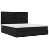 vidaXL Ottoman-Bett mit Matratzen Schwarz 200x200 cm Stoff