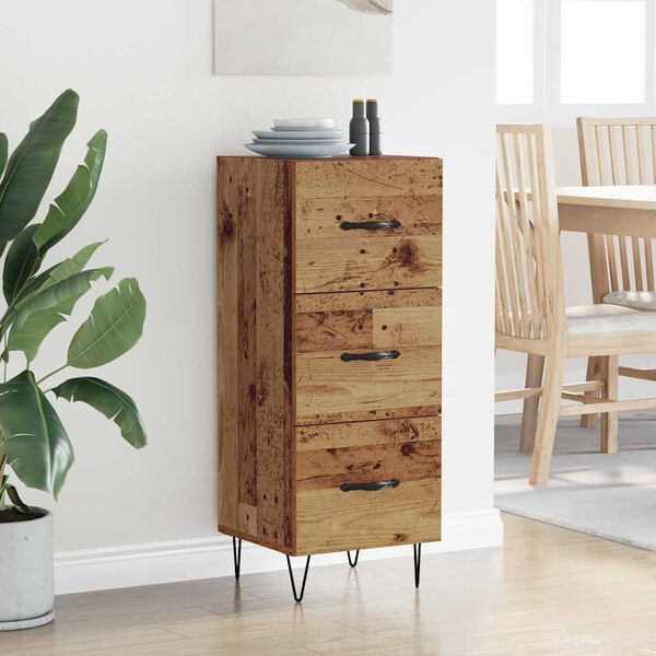 vidaXL Sideboard Altholz 34 x 34,5 x 90 cm Holzwerkstoff