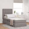 vidaXL Bett mit Stauraum und LED mit LED Taupe 90 x 200 cm Polyester