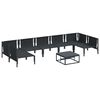 vidaXL Gartensofa-set mit Kissen 8 pcs Schwarz Stahl
