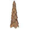 vidaXL Weihnachtsbaum mit St&auml;nder Braun 80 cm Massivholz Teak