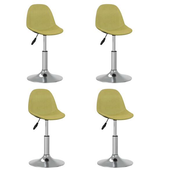 vidaXL Esszimmerst&uuml;hle 4 Stk. Drehbar Gr&uuml;n Stoff