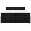 vidaXL Boxspringbett mit Matratze Schwarz 200x200 cm Stoff