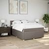 vidaXL Boxspringbett mit Matratze Taupe 140x190 cm Stoff