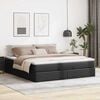 vidaXL Ottoman-Bett mit Matratze Schwarz 160x200 cm Kunstleder