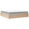 vidaXL Bett mit Matratze 200x200 cm Massivholz Kiefer